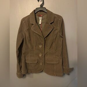 G.H. Bass Blazer - tan/brown fall corduroy button front jacket